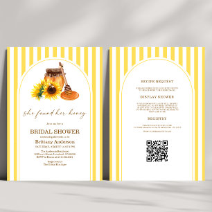 She Found Her Honey Bridal Shower QR Code Invitation