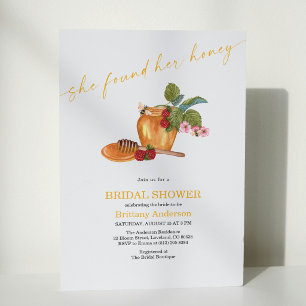 She Found Her Honey Bridal Shower QR Code Invitation