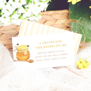 She Found Her Honey Bridal Shower Recipe Request Enclosure Card