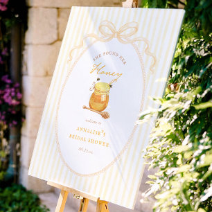 She Found Her Honey Bridal Shower Welcome Poster