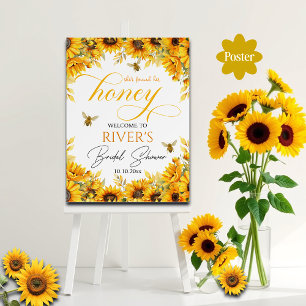 She Found Her Honey Bridal Shower Welcome Poster