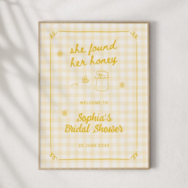 She Found Her Honey Bridal Shower Welcome Poster (Creator Uploaded)