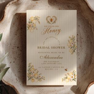 She Found Her Honey Daisy Honeycomb Invitation