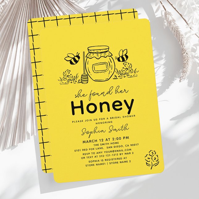 She found her Honey Hand-drawn Bridal Shower Invitation (Creator Uploaded)