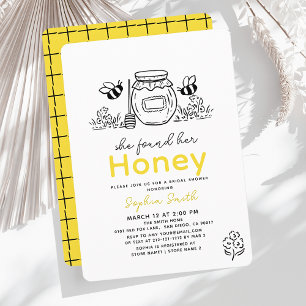 She found her Honey Hand-drawn Bridal Shower Invitation