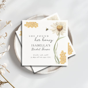 She Found Her Honey Personalized Bridal Shower Napkin