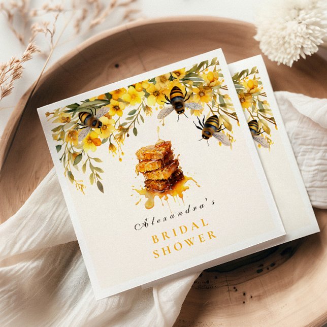  She Found Her Honey Rustic Bridal Shower Napkin (Creator Uploaded)