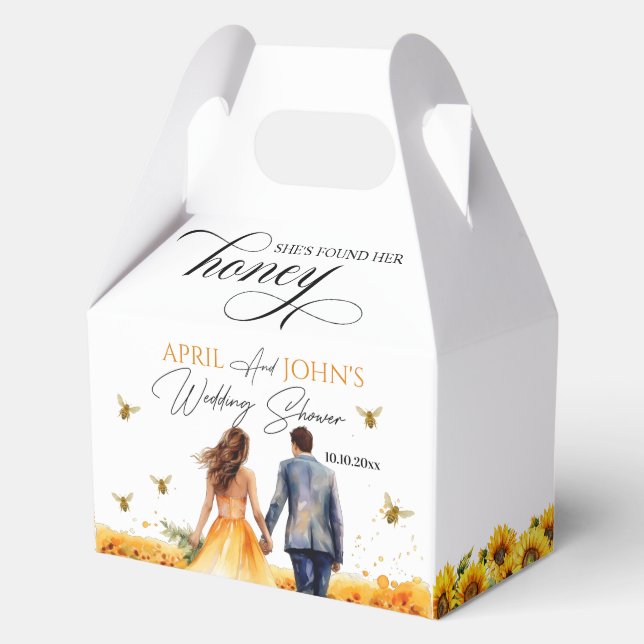 She Found Her Honey Wedding Shower  Favour Box (Front)