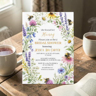 She found her Honey Wildflower Bridal Shower  Invitation