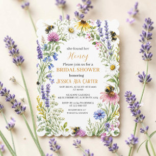 She found her Honey Wildflower Bridal Shower  Invitation