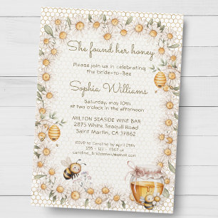 She Found Her Honey Yellow Floral Bridal Shower Invitation
