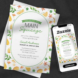 She Found Her Main Squeeze: A Lemon Bridal Shower Invitation