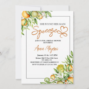 She Found Her Main Squeeze Bridal Shower Custom Invitation