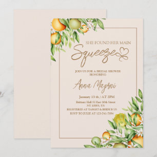 She Found Her Main Squeeze Bridal Shower Custom Invitation