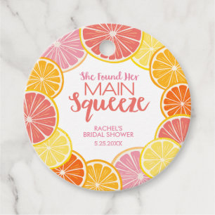 She Found Her Main Squeeze Bridal Shower Favour Tags