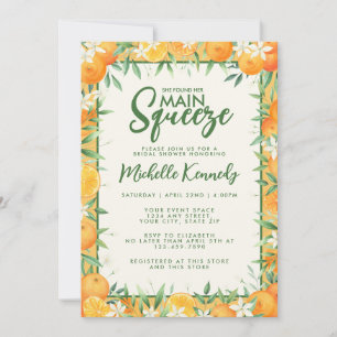 She Found Her Main Squeeze Bridal Shower  Invitation