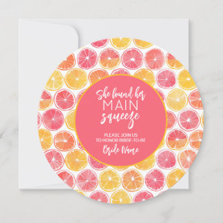 She Found Her Main Squeeze Bridal Shower Invitation