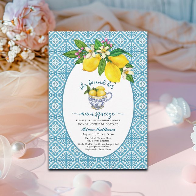 She Found Her Main Squeeze Bridal Shower Invitation (Creator Uploaded)