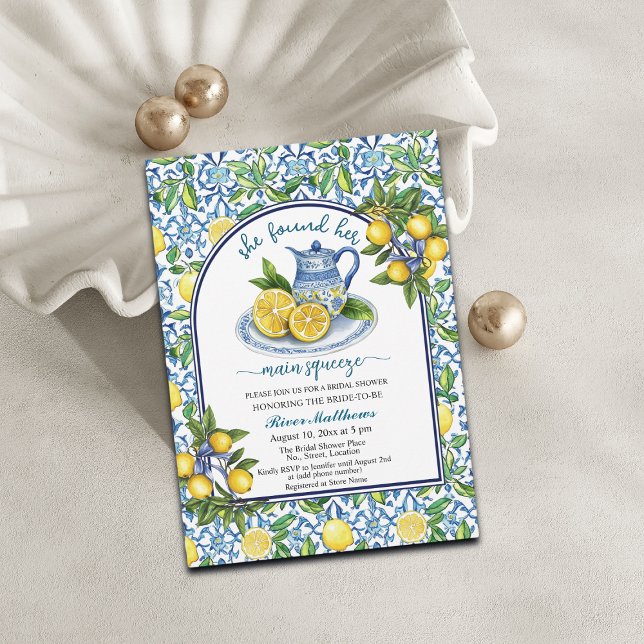 She Found Her Main Squeeze Bridal Shower Invitation (Creator Uploaded)