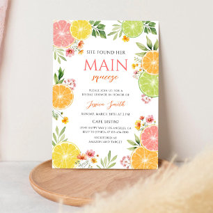 She Found Her Main Squeeze Bridal Shower Invitation