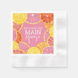 She Found Her Main Squeeze Bridal Shower Napkin