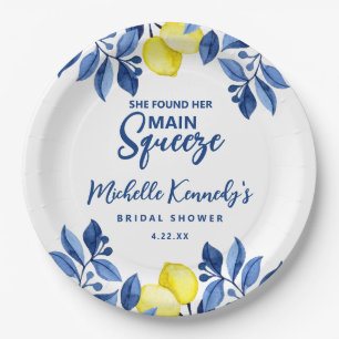 She Found Her Main Squeeze Bridal Shower  Paper Plate