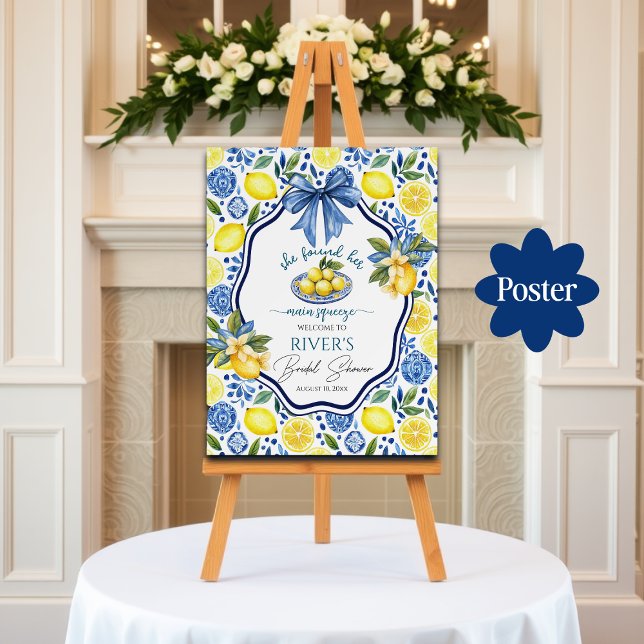 She Found Her Main Squeeze Bridal Shower Poster (Creator Uploaded)
