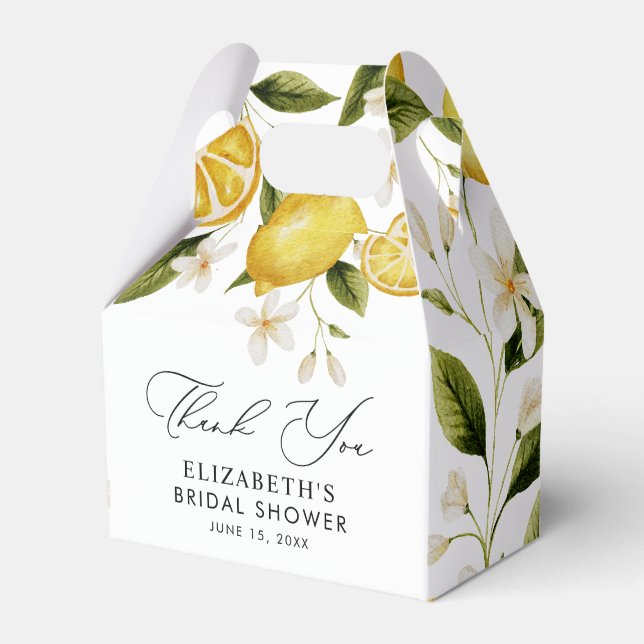 She Found Her Main Squeeze Citrus Bridal Shower Favour Box (Front Side)