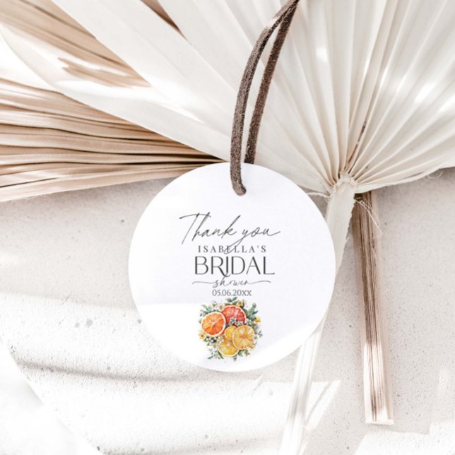 She Found Her Main Squeeze Citrus Bridal Shower  Favour Tags (Creator Uploaded)