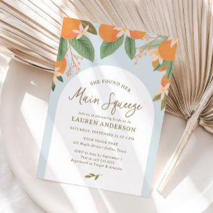 She Found Her Main Squeeze Citrus Bridal Shower Invitation