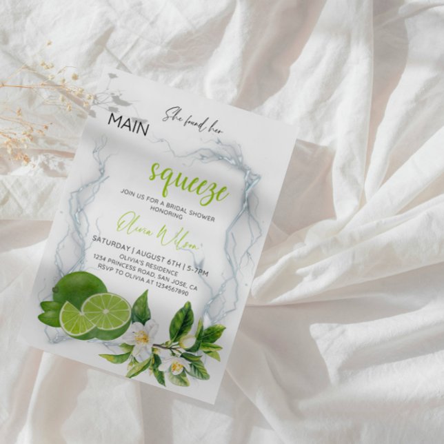 She found Her Main Squeeze | Citrus Bridal Shower  Invitation (Creator Uploaded)