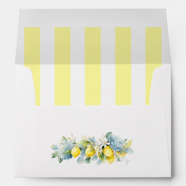 She Found Her Main Squeeze Floral Bridal Shower Envelope (Back (Bottom))