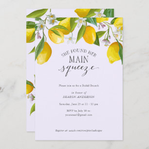She found her main squeeze, Lemon Baby Shower  Inv Invitation