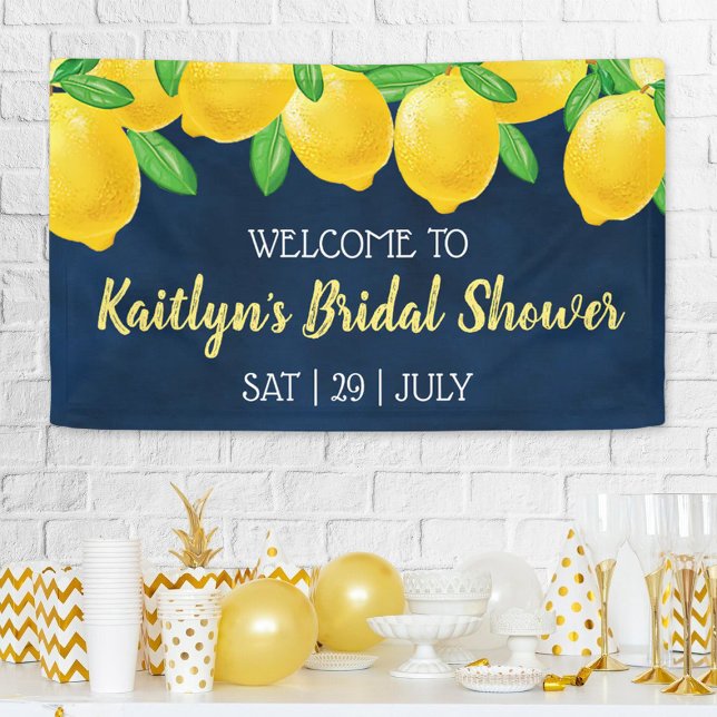 She Found Her Main Squeeze Lemon Bridal Shower Banner (Creator Uploaded)