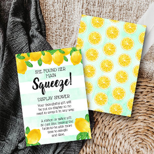 She Found Her Main Squeeze Lemon Bridal Shower Enclosure Card