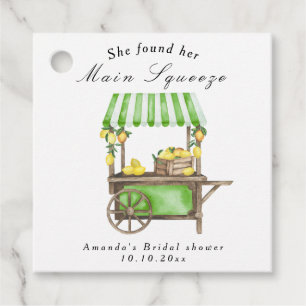 She Found Her Main Squeeze Lemon Bridal Shower Favour Tags