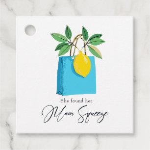 She Found Her Main Squeeze Lemon Bridal Shower Favour Tags