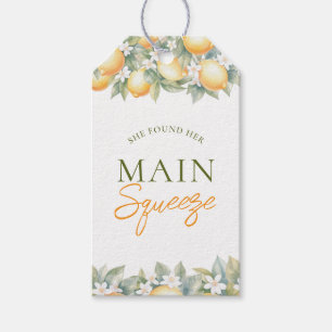 She Found Her Main Squeeze Lemon Bridal Shower Gift Tags