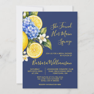 She Found Her Main Squeeze Lemon Bridal Shower  Invitation