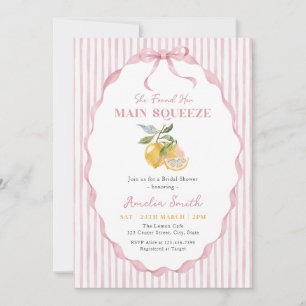 She Found Her Main Squeeze Lemon Bridal Shower Invitation
