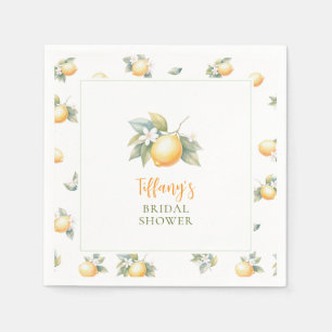 She Found Her Main Squeeze Lemon Bridal Shower Napkin