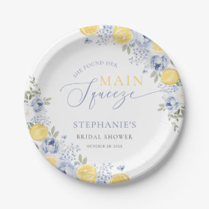 She Found Her Main Squeeze Lemon Bridal Shower Paper Plate