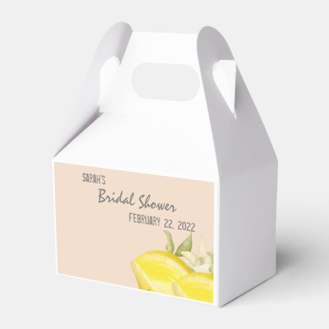 She Found Her Main Squeeze, Lemon Theme  Favour Box (Front Side)