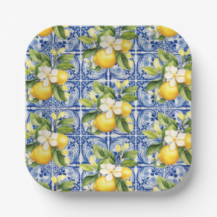 She Found Her Main Squeeze Lemons Bridal Shower Paper Plate