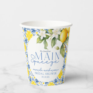 She Found Her Main Squeeze Mediterranean Lemon Paper Cups