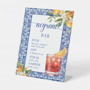 She Found Her Main Squeeze Negroni Bar Pedestal Sign