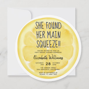 She Found Her Main Squeeze Summer Bridal Shower Invitation