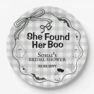 She Found Her Perfect Boo Bridal Shower Party Paper Plate