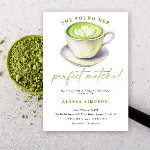 She found her perfect match bridal shower invitation