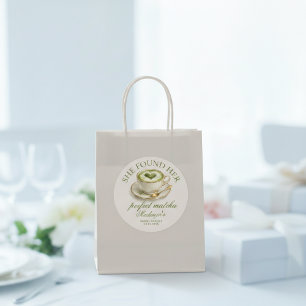 She Found Her Perfect Matcha Bridal Shower  Classic Round Sticker